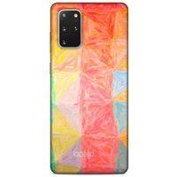 Samsung Galaxy S20 Plus Kılıf Pastel Renkler (26) Tpu Silikon Kılıf Sarı Kırmızı