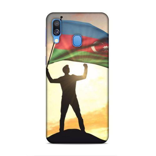 Samsung Galaxy A40 Uyumlu Kılıf Azarbaijan (3) Kapak Azerbaycan Bayrak