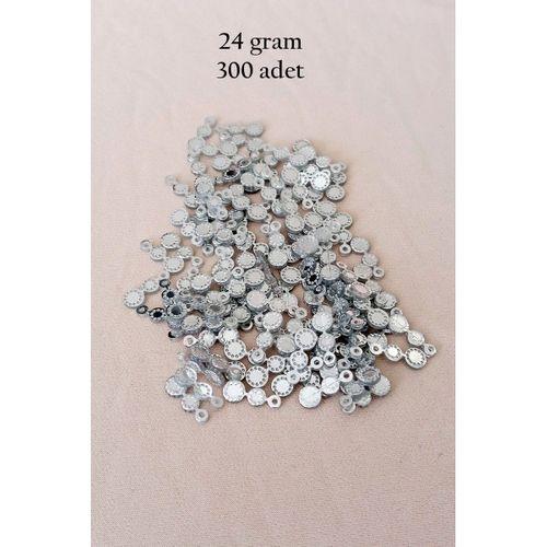 Oya Abiye Bileklik Kolye Pleksi Metalik Plastik Pul Gümüş Renk 24 gram 300 adet - BNC560