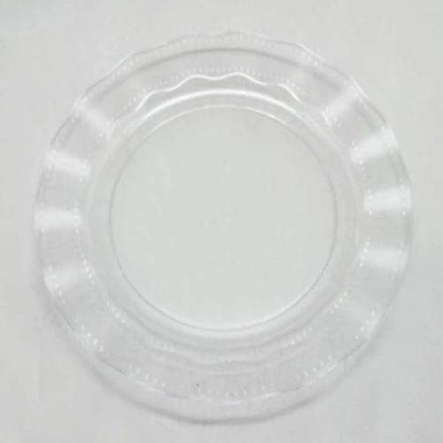 Şeffaf Lüks Plastik Mika Yuvarlak Tabak 22 Cm 6 Adet