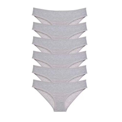 6 Adet Süper Eko Set Likralı Kadın Slip Külot Gri