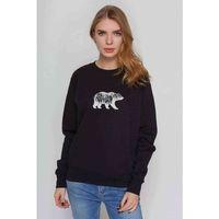 Silhouette California Bear Baskılı Siyah Kadın Sweashirt