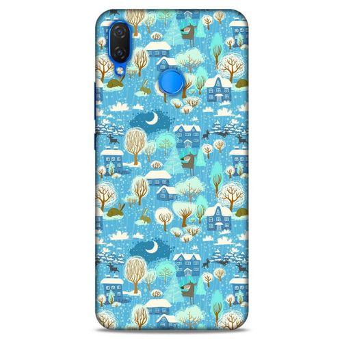 Huawei Psmart 2019 Kılıf Snowix (33) Hybrid Kılıf Mavi Beyaz