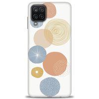 Samsung Galaxy M12 Kılıf HD Baskılı Kılıf - Mavi Daireler + Tam Ekran Koruyucu