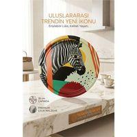 Rebel Sanatsal Tasarım Sunum Tepsisi - 35 cm Iconic Zebra Frida Keller Serisi 722987