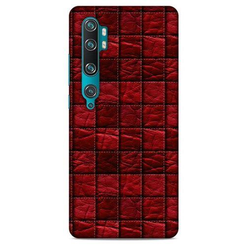 Xiaomi Mi Cc9 Pro Kılıf Patchwork (12) Koruyucu Silikon Kırmızı Bordo