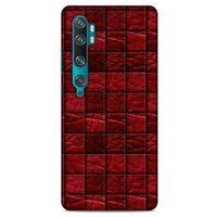 Xiaomi Mi Cc9 Pro Kılıf Patchwork (12) Koruyucu Silikon Kırmızı Bordo