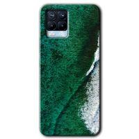Realme 8 Kılıf Baskılı Arka Kapak - Yeşil Okyanus +Tam Ekran Koruyucu
