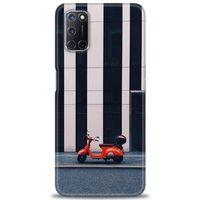 Oppo A72 Kılıf HD Baskılı Kılıf - Kırmızı Motor + Tam Ekran Koruyucu