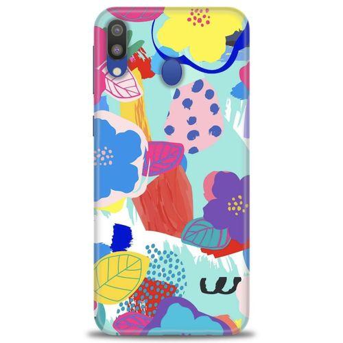 Samsung Galaxy A10S Kılıf HD Baskılı Kılıf - Flowers + Tam Ekran Koruyucu