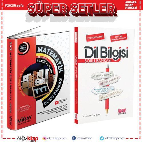 Miray TYT Matematik ve AKM Dil Bilgisi Soru Bankası Seti 2 Kitap