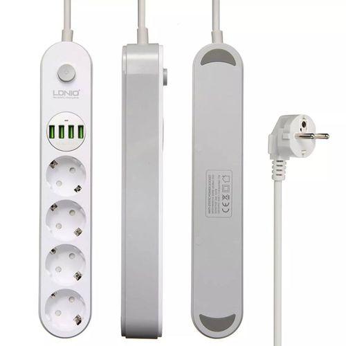 LDNIO Akıllı USB Çıkışlı 4 lü Uzatma Priz Akım Korumalı