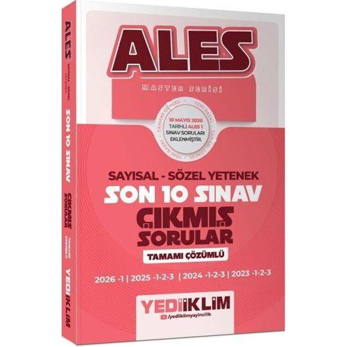 ALES Master Serisi Sayısal Sözel Yetenek Tamamı Çözümlü Son 10 Sınav Çıkmış Sorular Yediiklim Yayınları