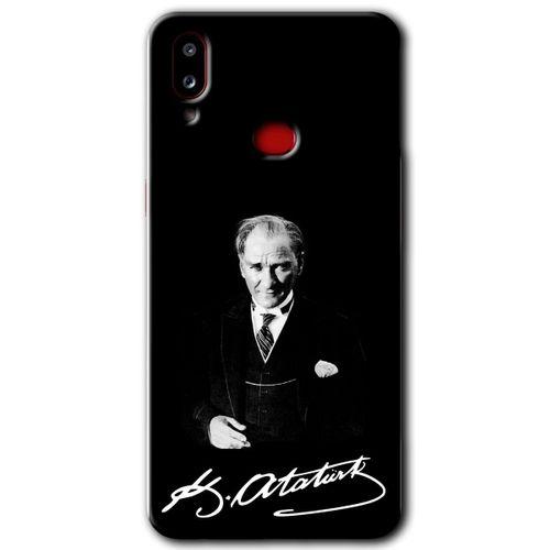 Samsung Galaxy A10s Kılıf Baskılı Kapak - Atatürk İmza +Tam Kaplayan Mat Seramik
