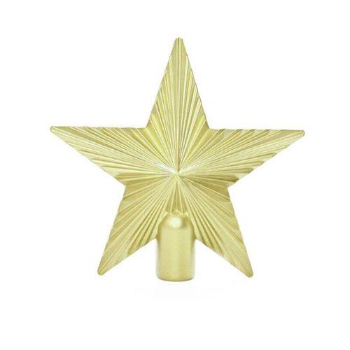 Yılbaşı Ağaç Tepelik 15cm ALTIN çizgili yıldız