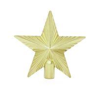 Yılbaşı Ağaç Tepelik 15cm ALTIN çizgili yıldız