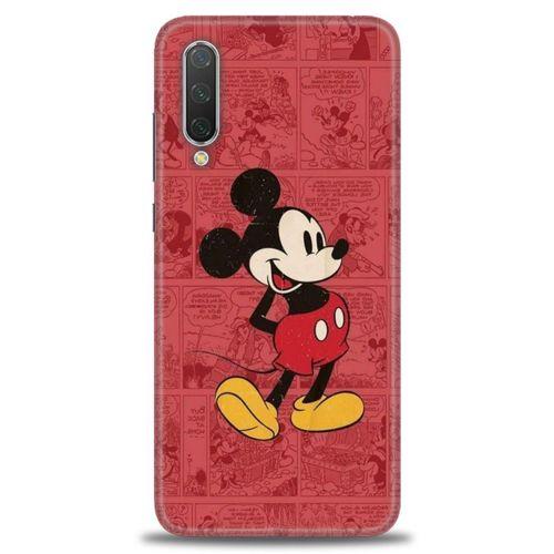 Xiaomi Mi 9 Lite Kılıf HD Baskılı Kılıf - Kırmızı Mickey + Tam Ekran Koruyucu