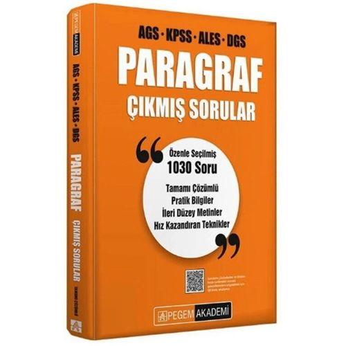 KPSS MEB AGS ALES DGS Paragraf Çıkmış Sorular Pegem Akademi