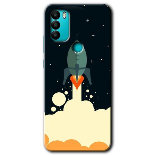 MRCİLETİSİM General Mobile GM 21 Plus Kılıf HD Desen Baskılı Arka Kapak + Temperli Cam - Space Smoke