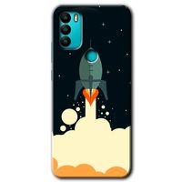 MRCİLETİSİM General Mobile GM 21 Plus Kılıf HD Desen Baskılı Arka Kapak + Temperli Cam - Space Smoke