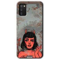 Samsung Galaxy A02s Kılıf Baskılı Kapak - Devil Girl +Tam Ekran Koruyucu