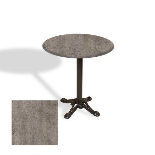 Dockers Çipa Döküm Ayak Yuvarlak Masa Çap 60cm - (Werzalit, Wermodin ve Allzalit Tabla) - Kahve Oxid