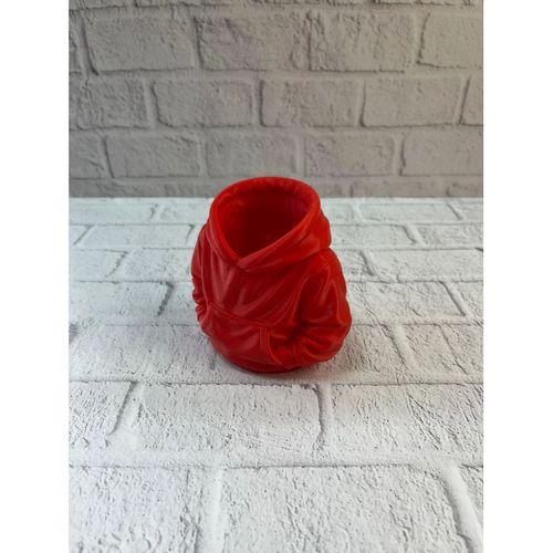 Dekoratif Kırmızı Hoodie Kalemlik 10x10 Cm