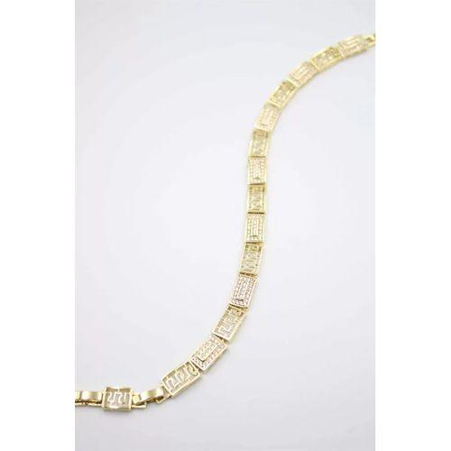 Taşlı Vip Bileklik - Altın