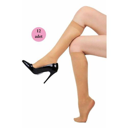 12 Adet Fit Dizaltı Çorap 15 denye 57 Ten
