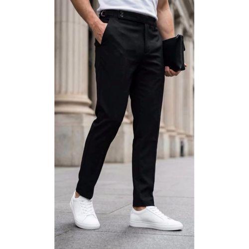Erkek Toka Detaylı Oldmoney Kumaş Pantolon