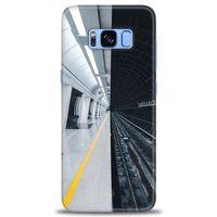 Samsung Galaxy S8 Kılıf HD Baskılı Kılıf - Metro Station + Tam Ekran Koruyucu