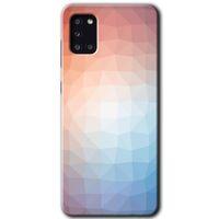 Potkal Hediye Fabrikası Samsung Galaxy A31 HD Baskılı Kılıf + 9D Tam Ekran Koruyucu - Polygon Graident 3