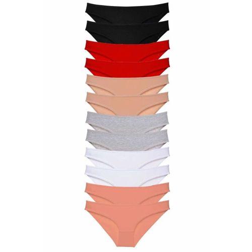 12 adet Süper Eko Set Likralı Kadın Slip Külot Set 1