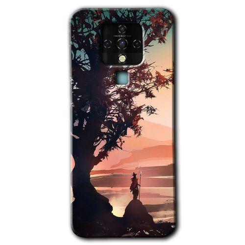 Tecno Camon 16 Kılıf HD Desen Baskılı Arka Kapak - Yalnız Savaşcı + Kırılmaz Cam