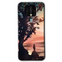 Tecno Camon 16 Kılıf HD Desen Baskılı Arka Kapak - Yalnız Savaşcı + Kırılmaz Cam