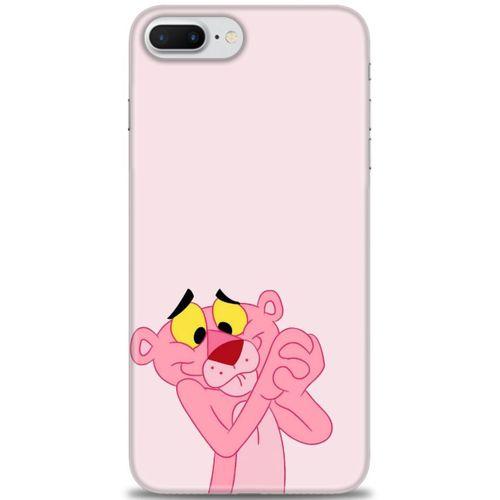 iPhone 7 Plus Kılıf HD Baskılı Kılıf - Pembe Panter + Tam Ekran Koruyucu