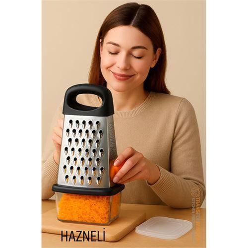 Zhltools Hazneli El Rendesi - Saklama Kaplı 4 Taraflı Profesyonel 304 Paslanmaz Çelik