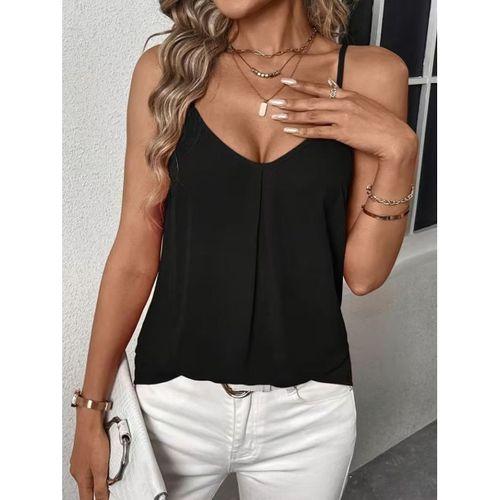 Kadın Ip Askılı V Yakalı Sandy Bluz