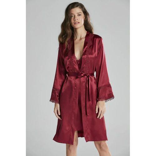 Saten Gecelik Sabahlık Pijama Takım Şort Takım 6'lı Gelin Çeyiz Seti - 6965