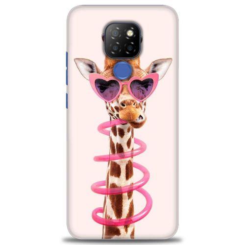 General Mobile GM 20 Kılıf HD Baskılı Kılıf - Pipetli Zürafa + Tam Ekran Koruyucu