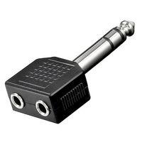 6.3 Mm Stereo Erkek - 3.5 Mm Stereo x 2 Dişi Çevirici Jack