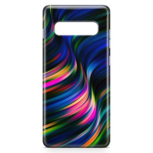 Samsung Galaxy S10 Plus Kılıf Boya Dalgası Arka Kapak Koruma Desenli Full Koruyucu