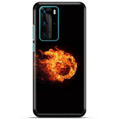 Lopard Huawei P40 Pro Uyumlu Kılıf FireX (29) Arka Koruma Kılıfı Ateş Topu