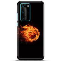 Lopard Huawei P40 Pro Uyumlu Kılıf FireX (29) Arka Koruma Kılıfı Ateş Topu