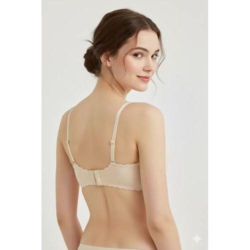 Lazer Kesim Dolgulu Telsiz İz Yapmaz Sütyen Ten