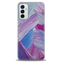 Samsung Galaxy M13 Kılıf HD Baskılı Kılıf - Purple + Tam Ekran Koruyucu