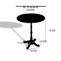 Dockers Çipa 1002 Döküm Ayak Yuvarlak Masa Çap 60cm - (Werzalit, Wermodin ve Allzalit Tabla) - Canyon Hidalgo