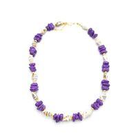 Deniz Kabuğu Kolye - Mor