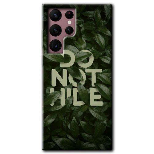 MRCİLETİSİM Samsung Galaxy S22 Ultra Kılıf HD Desen Baskılı Arka Kapak + Temperli Cam - Do Not Hide