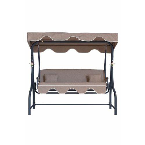 Yekta Bahçe Salıncağı 3 Kişilik Gölgelikli Salıncak 200 Cm Urla